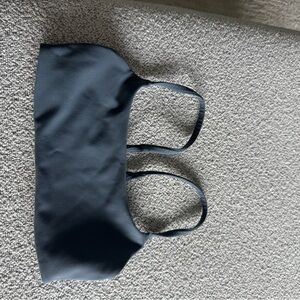 Graphite Gray Wunder Train Strappy Racer Bra